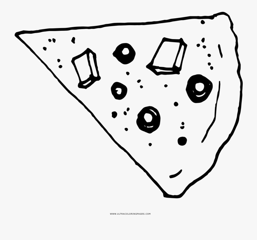 Pizza Coloring Page - Drawing, Transparent Clipart
