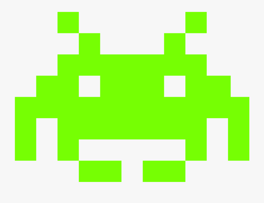 Space Invaders Alien - Space Invaders Press Start, Transparent Clipart