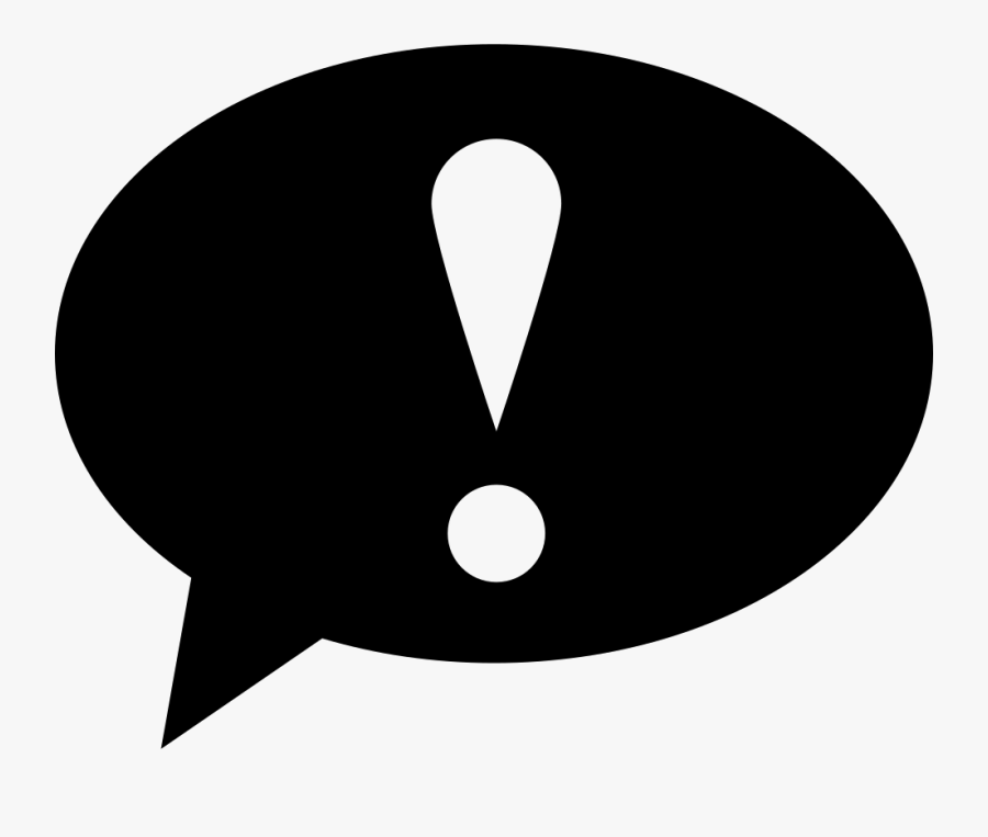 Message Alert - Exclamation Marks Speech Bubble, Transparent Clipart