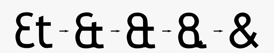 Ampersand Evolution, Transparent Clipart
