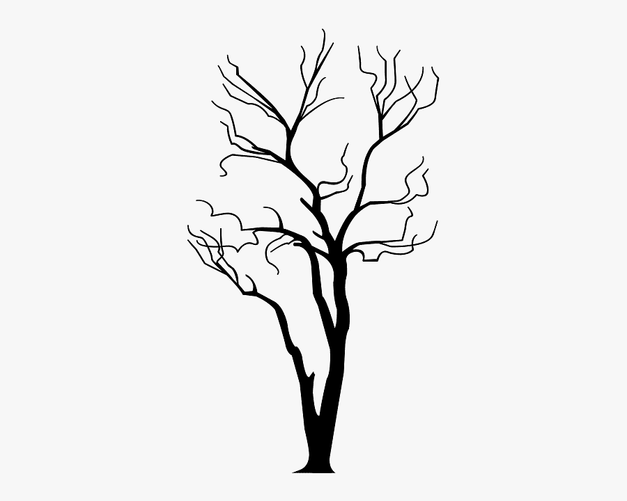 Black 2d Tree Png, Transparent Clipart