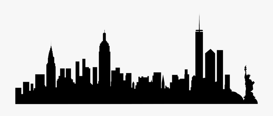Manhattan Skyline Vector Graphics Royalty-free Image - Silhouette New York Skyline Drawing, Transparent Clipart