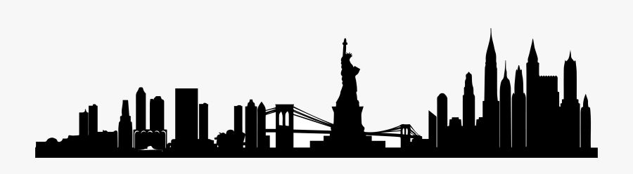 Manhattan Skyline Portable Network Graphics Vector - New York Skyline Png, Transparent Clipart