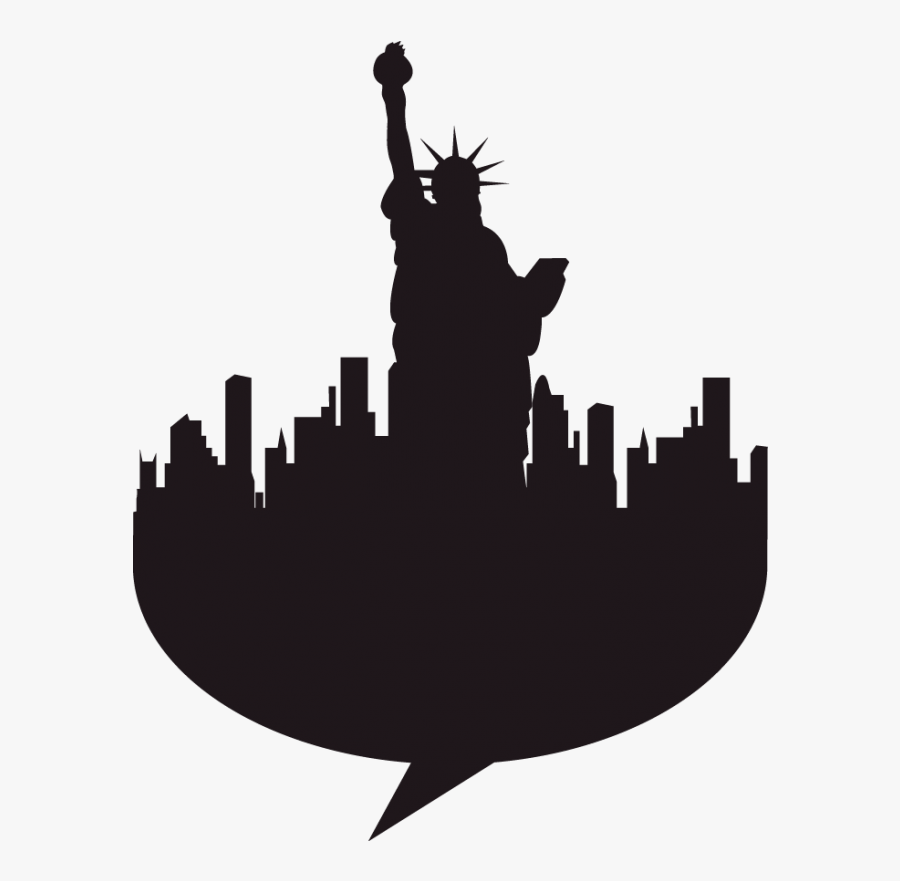 Wall Decal Manhattan Image Illustration Vector Graphics - Statue Of Liberty, Transparent Clipart