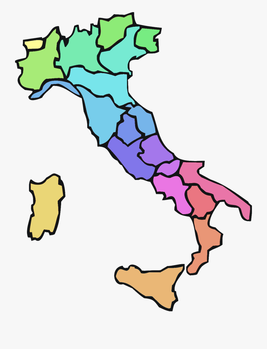 File Regioni Color Wikimedia Transparent Background - Friuli Venezia Giulia Region Map, Transparent Clipart