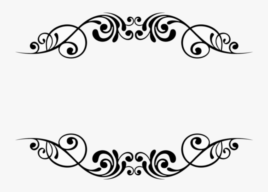 Wedding Border Vector Filigree Frame Clipart Image - Line Art Border Designs, Transparent Clipart