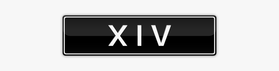Clip Art Fourteen Roman Numeral - Sign, Transparent Clipart