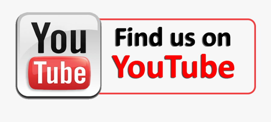 Find Us On Youtube Clip Arts - Find Us On Youtube Button, Transparent Clipart