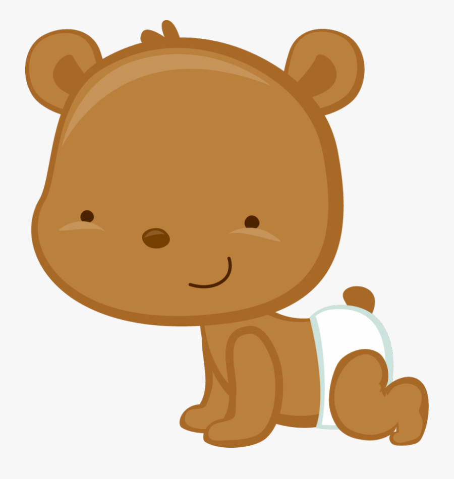 Baby Bear In Diaper Cartoon, Transparent Clipart