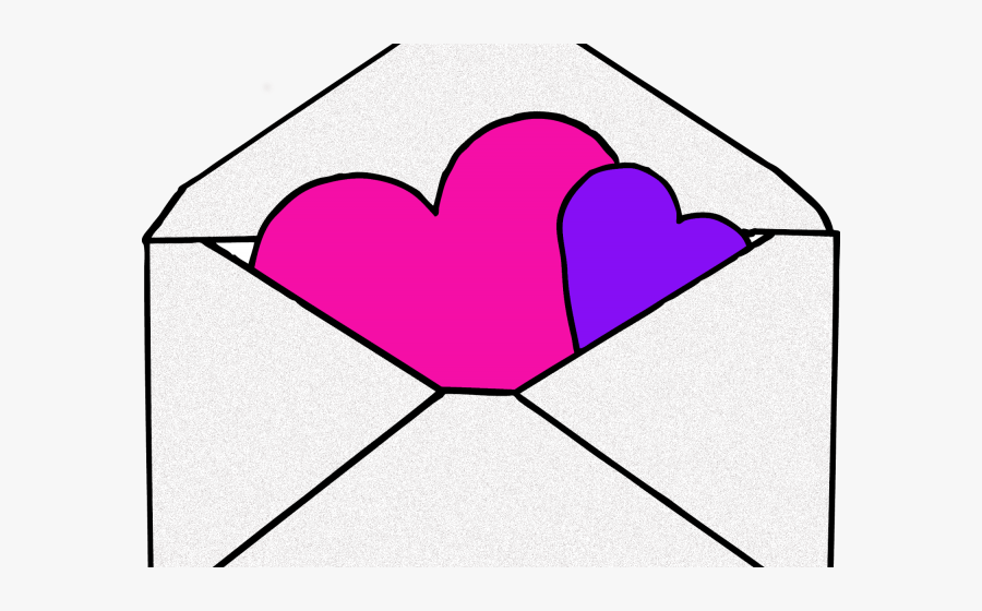 Transparent Corner Flourish Png - Envelope Mail Clipart Heart, Transparent Clipart