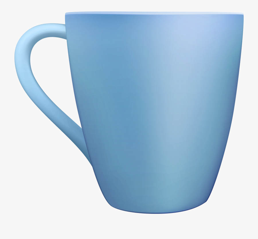 Blue Ceramic Mug Png Clip Art, Transparent Clipart