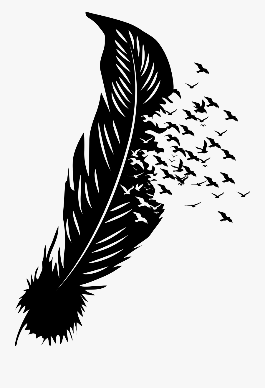 Transparent Black Feathers Png - Clip Art Png Feather, Transparent Clipart