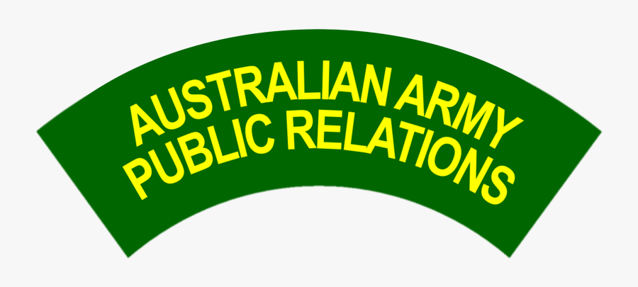 Australian Army Public Relations Battledress Flash - Army Banner, Transparent Clipart