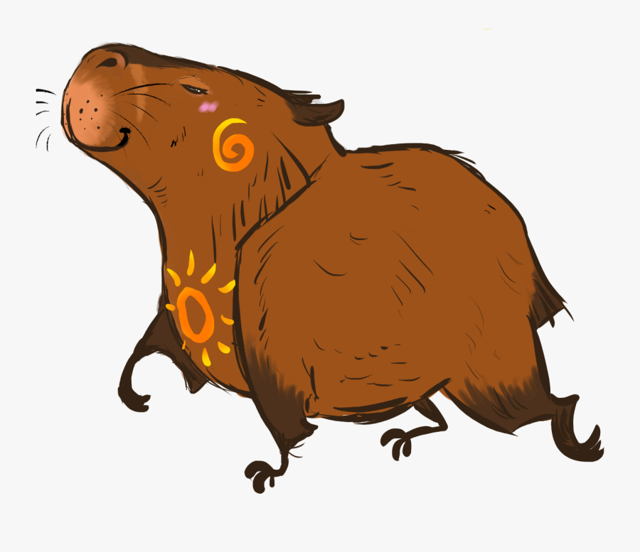 Rosalind The Capybara [sona] - Clip Art, Transparent Clipart