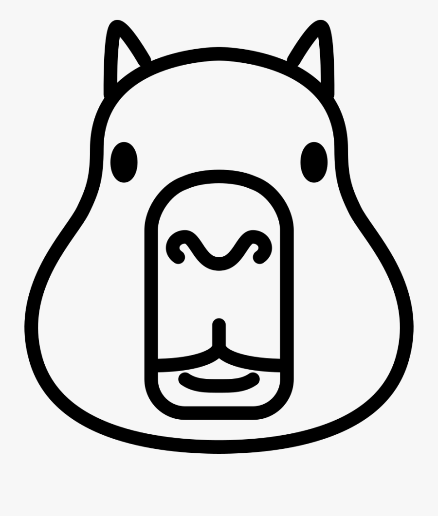 Capybara Head - Capybara Svg, Transparent Clipart