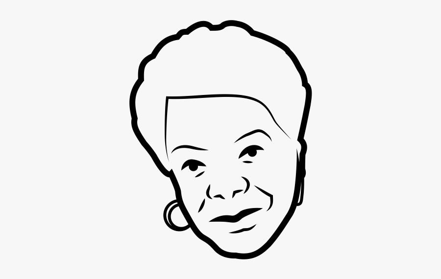 Maya Angelou Rubber Stamp Stampmore - Maya Angelou Vector Black And White, Transparent Clipart