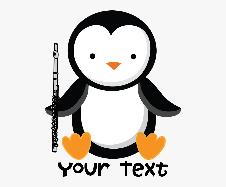Personalized Flute Penguin Tote Bag - Flute Penguin, Transparent Clipart