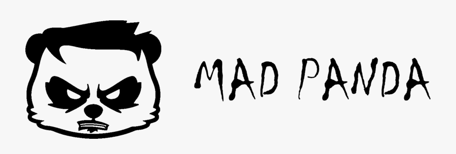 Mad Panda Logo Side By Side Large - Calligraphy, Transparent Clipart
