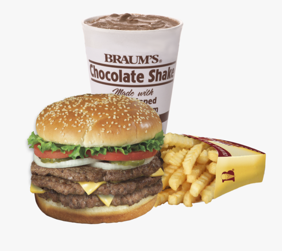 Clipart Free Library Triple Lb Cheeseburger Combo Braum, Transparent Clipart