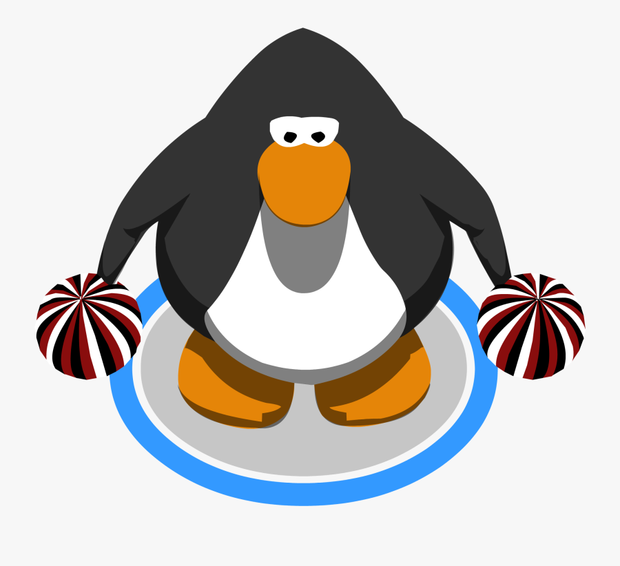 Striped Pompoms Ig - Club Penguin Character In Game, Transparent Clipart