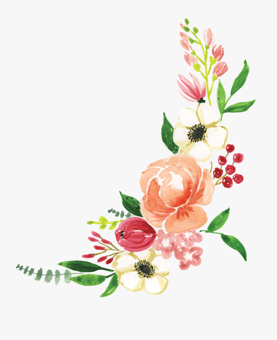 Flower Corner Print & Cut File - Flower Corner Design Png, Transparent Clipart