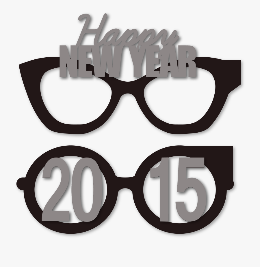 New Year"s 2015 Party Eye Glasses - New Year Glasses Png, Transparent Clipart