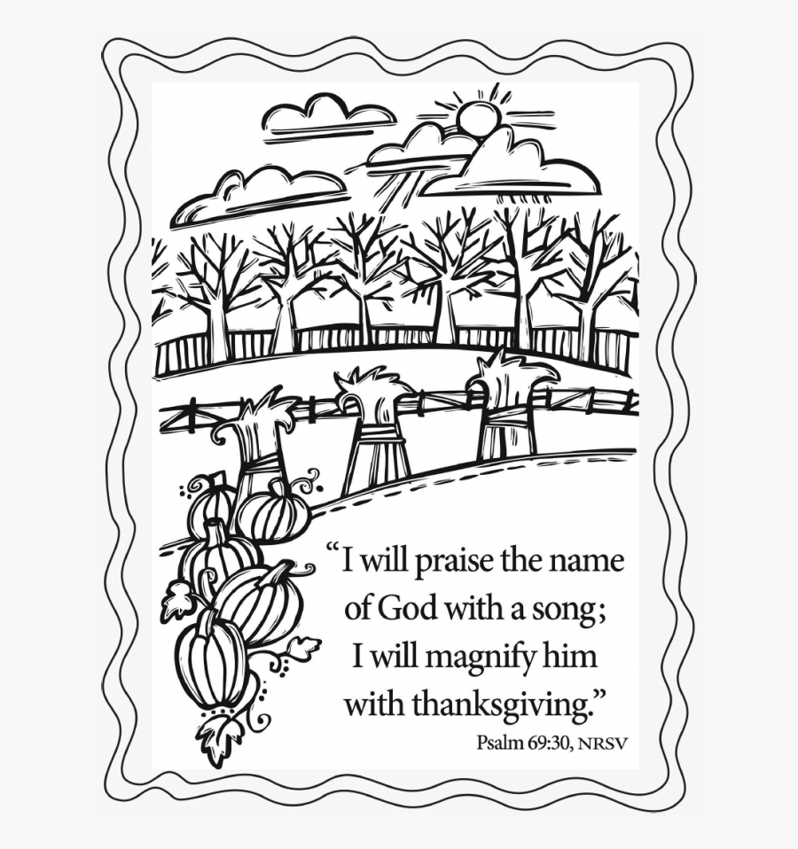 Thanksgiving Coloring Page Christian, Transparent Clipart