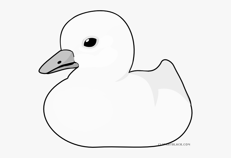 Cartoon Duck Animal Free Black White Clipart Images - Cartoon Duck, Transparent Clipart