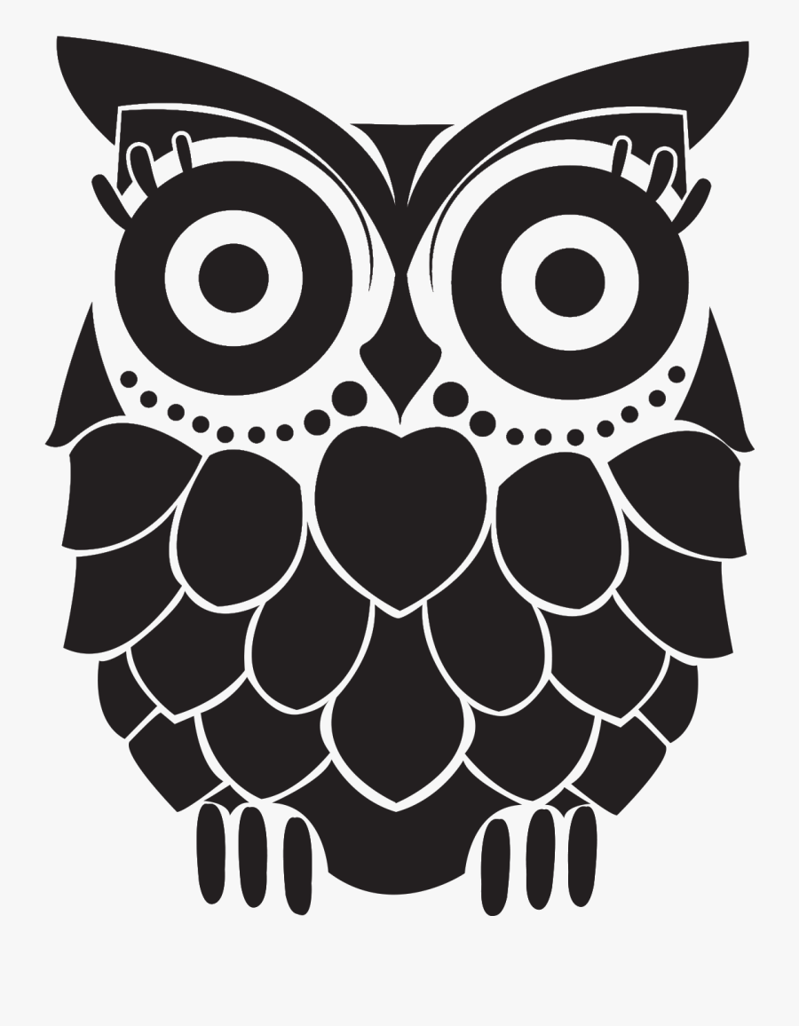Transparent Trendy Png - Black And White Owl Png, Transparent Clipart