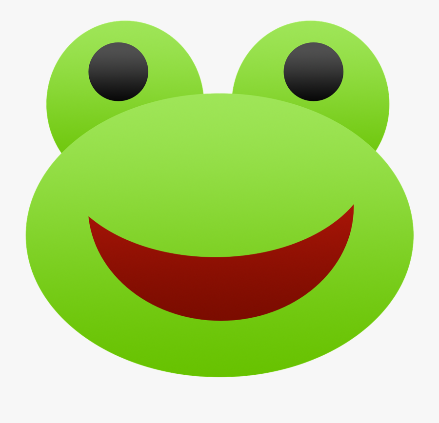 Frog Emoji Green Free Photo - Gambar Kepala Katak Kartun, Transparent Clipart