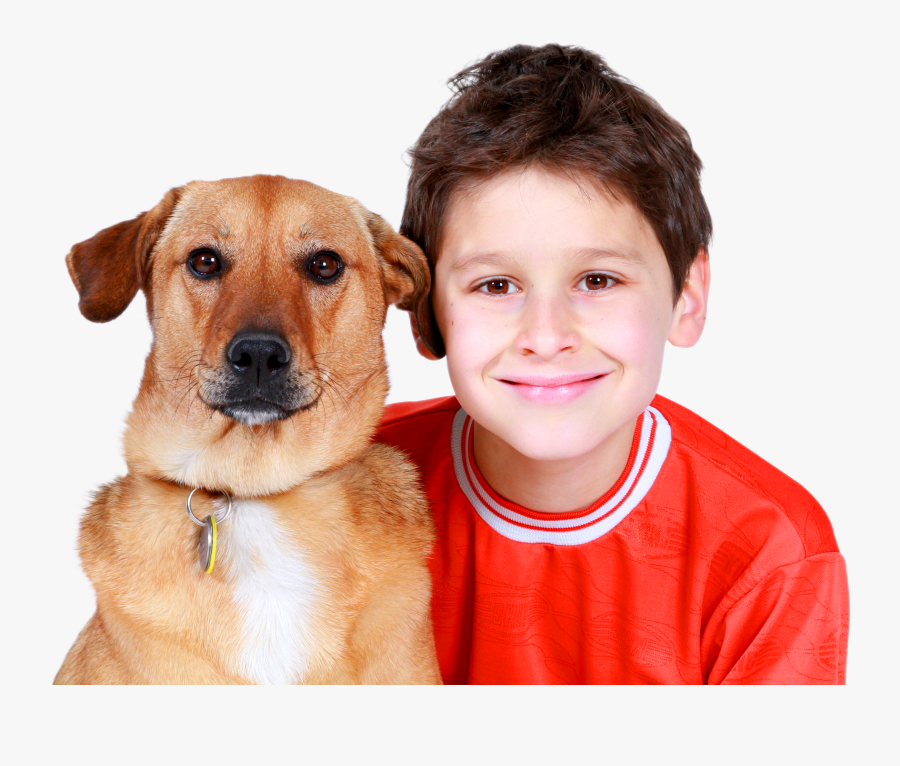 A Boy With A Dog - Human Being And Animals, Transparent Clipart
