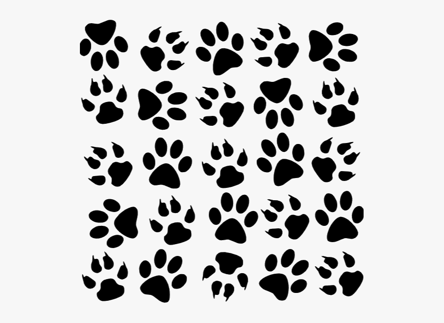 Colourful Paw Print Clipart, Transparent Clipart