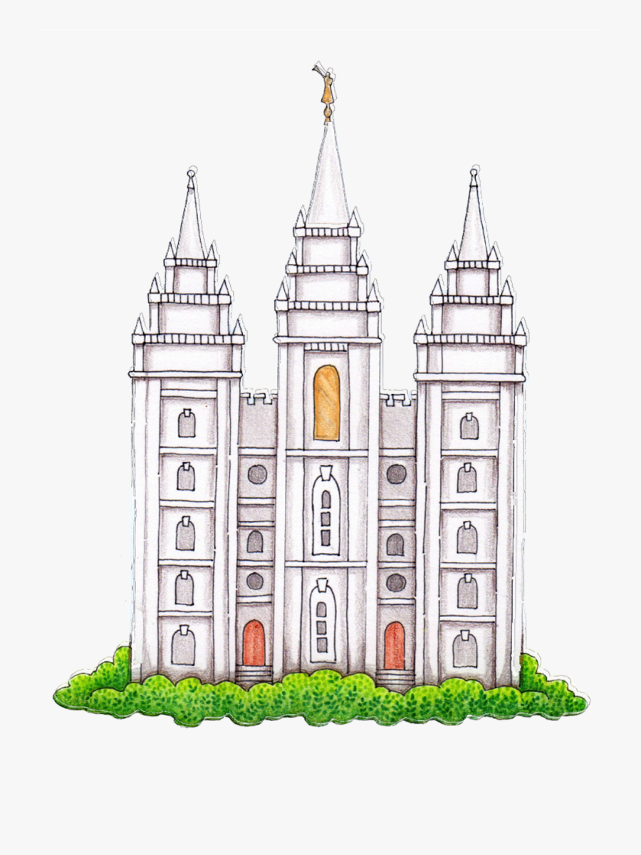 Clip Art Oquirrh Mountain Temple Clipart - Temple Clipart Lds, Transparent Clipart