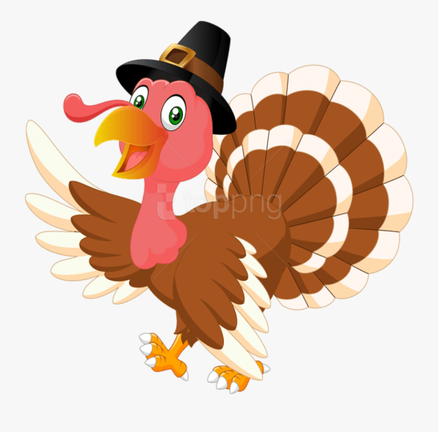 Thanksgiving Turkey Png - Cartoon Turkey Waving, Transparent Clipart