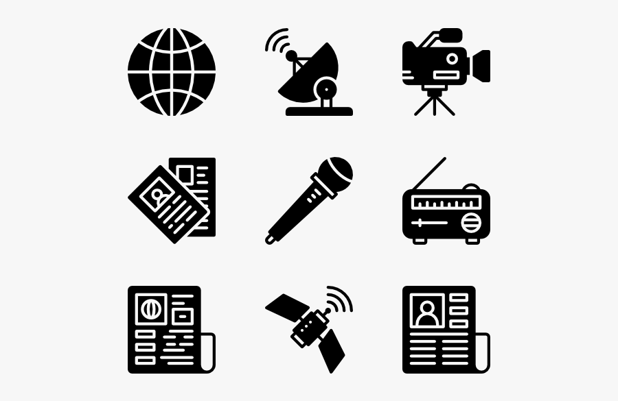 News And Media Icon, Transparent Clipart