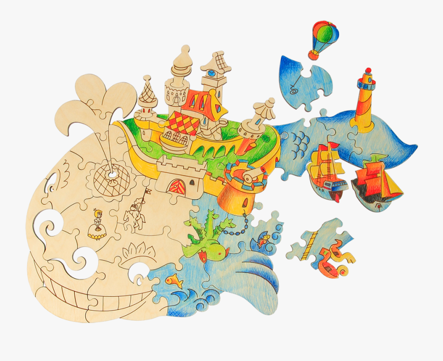 Деревянный Пазл Чудо Юдо Рыба Кит - Чудо Юдо Рыба Кит Пнг, Transparent Clipart