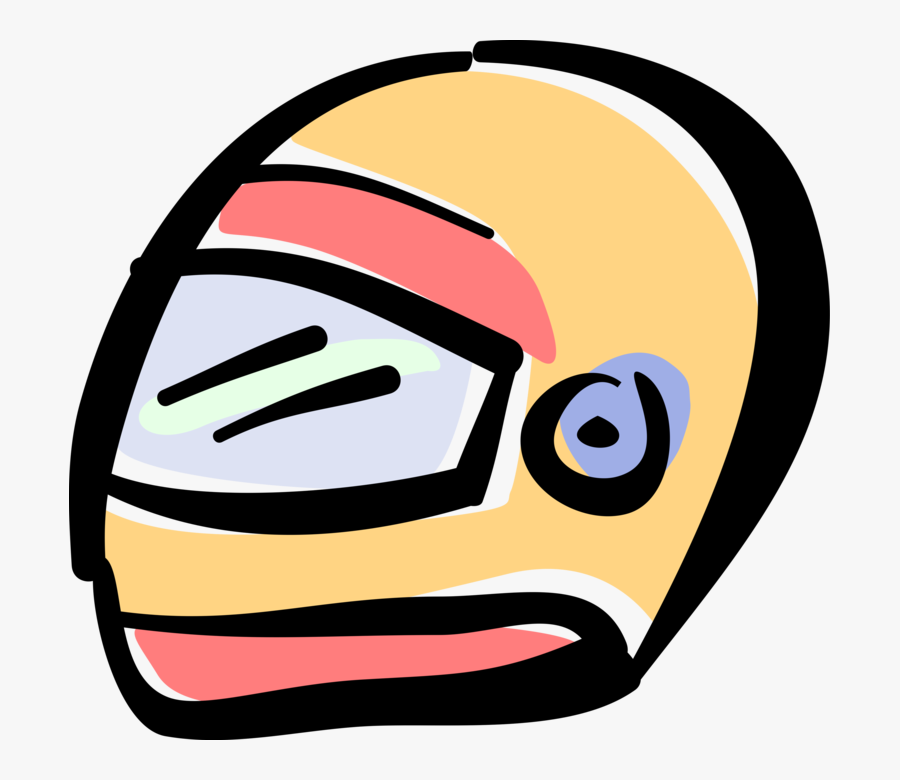 Vector Illustration Of Motorcycle Helmet Protective, Transparent Clipart