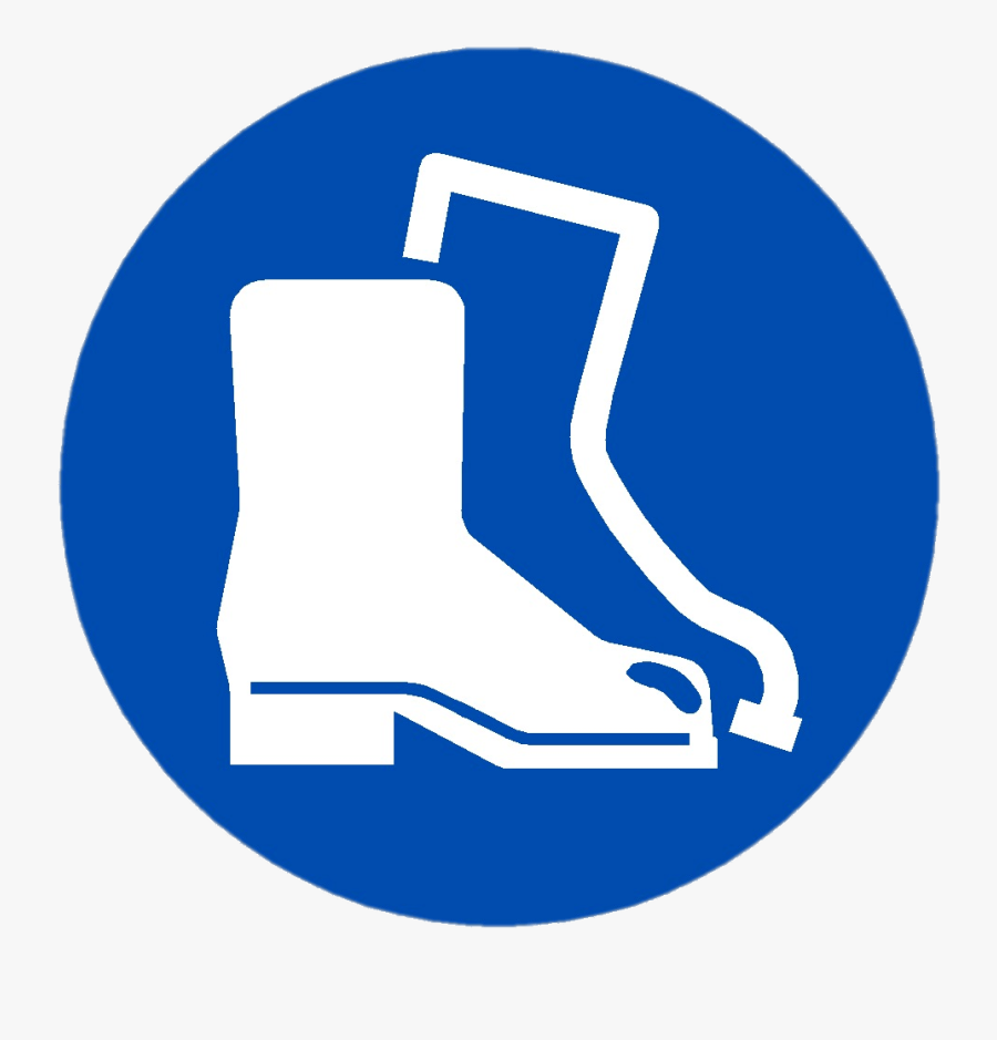 Feet Protection Symbol - Wear Safety Boots Sign, Transparent Clipart