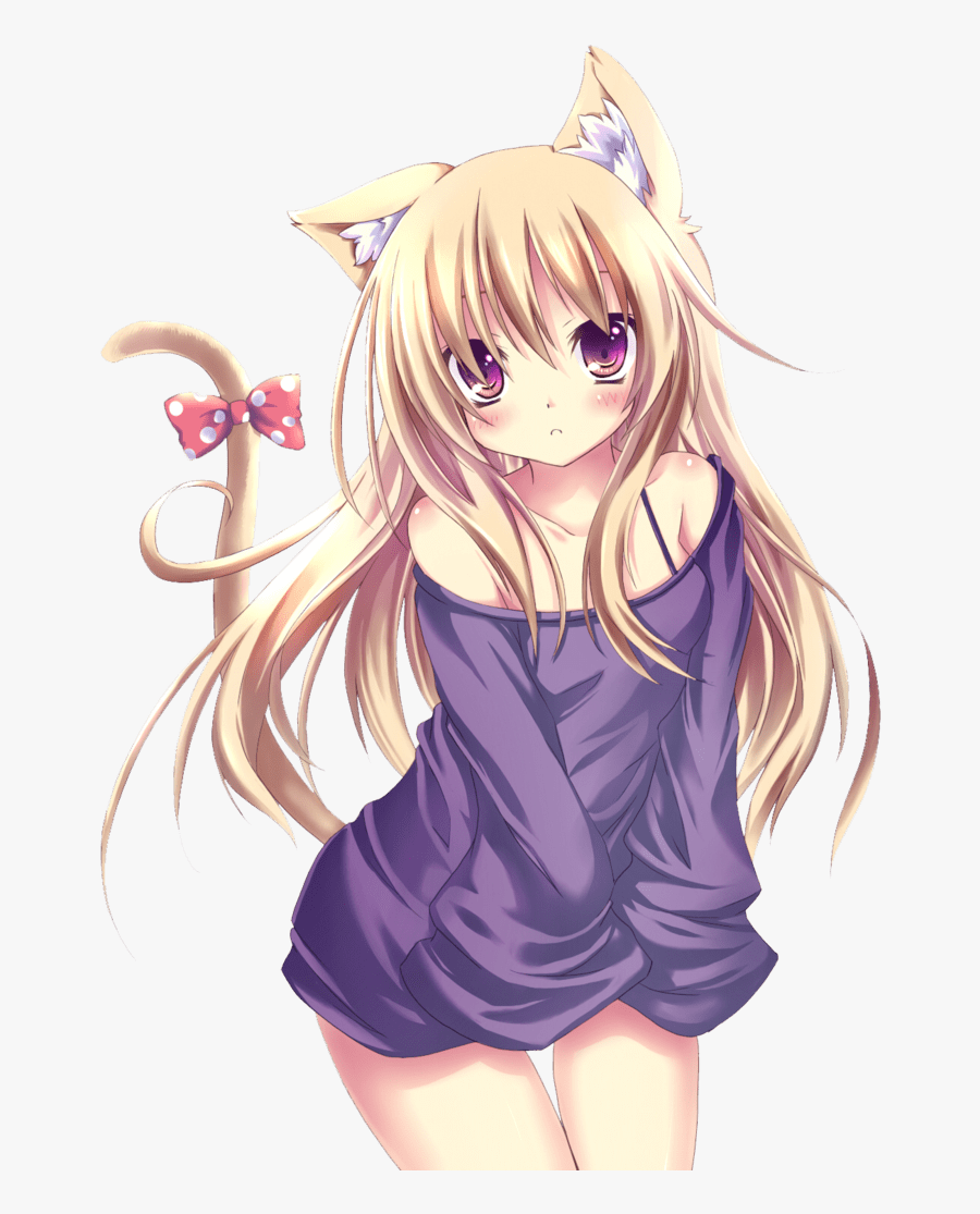 Cat Girl Dress - Kawaii Cat Anime Girl, Transparent Clipart