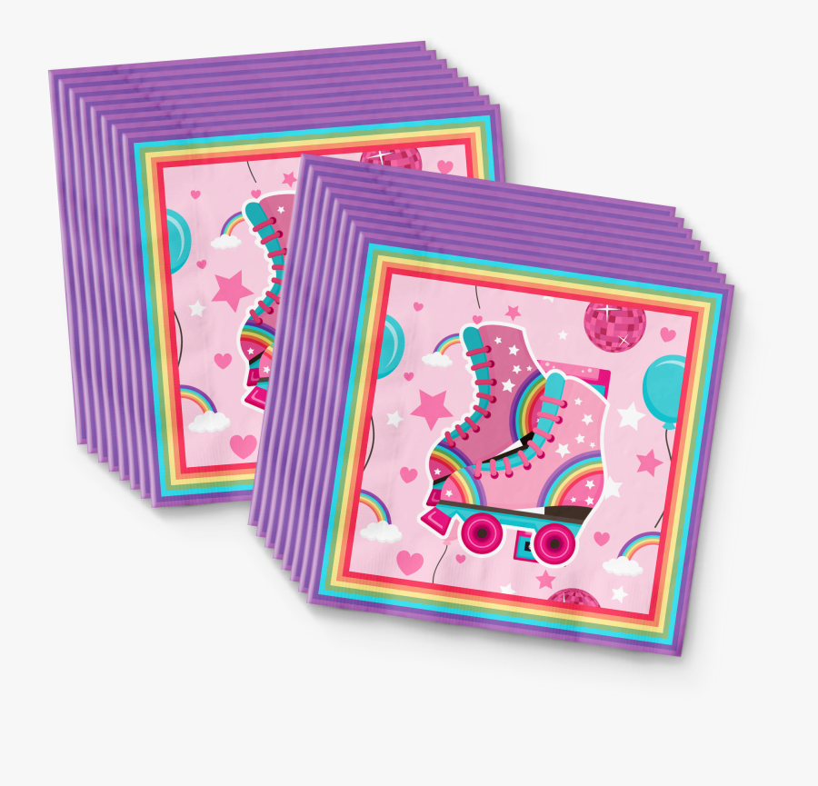 Roller Skating Birthday Party Tableware Kit For 16, Transparent Clipart