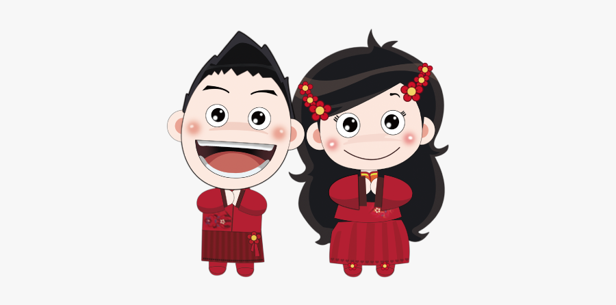 Wedding Chinese Marriage Cartoon - Chinese Wedding Png, Transparent Clipart