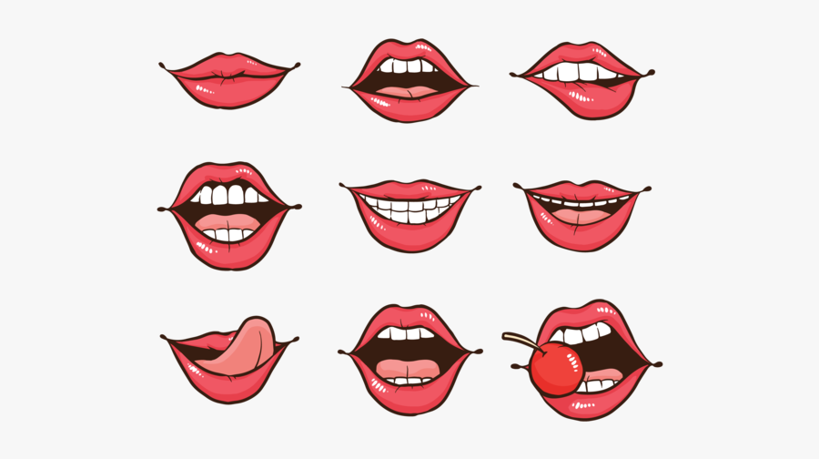 Woman"s Boca Vectors - Boca Vector Png, Transparent Clipart