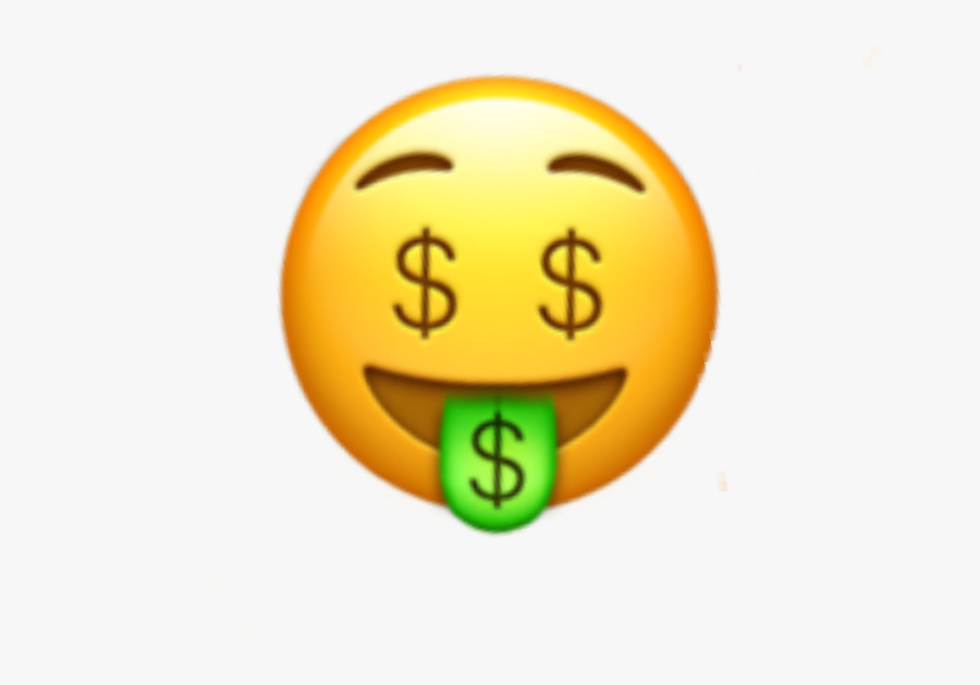 Money Face Emoji Moneyeyes Eyes Iphone Sticker Random - Iphone Money Face Emoji, Transparent Clipart