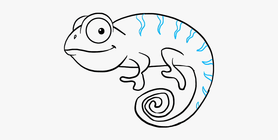 How To Draw Chameleon - Chameleon Drawing, Transparent Clipart