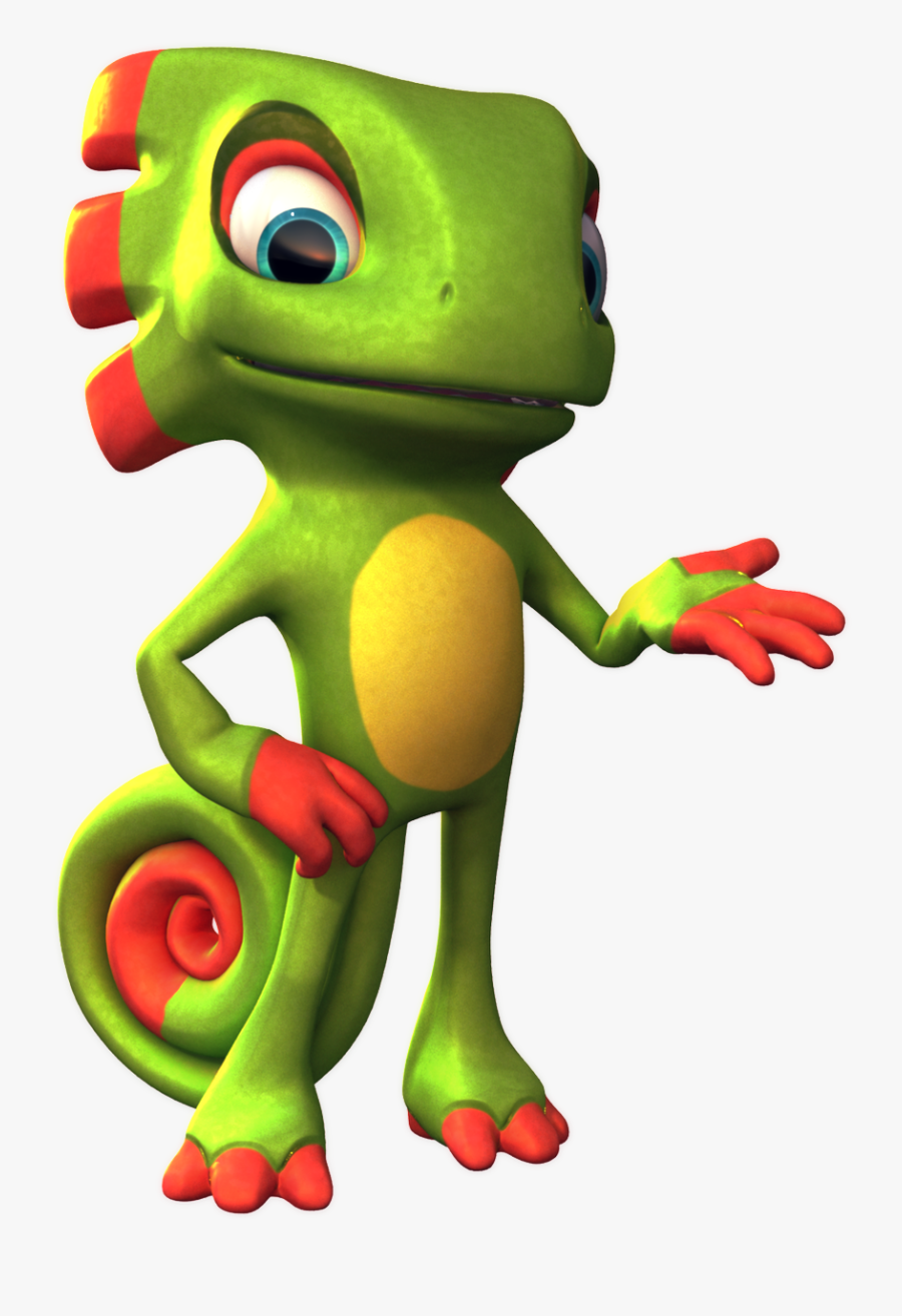 The Character Is A Lime-green Colored, Male Chameleon - Yooka Laylee Yooka, Transparent Clipart