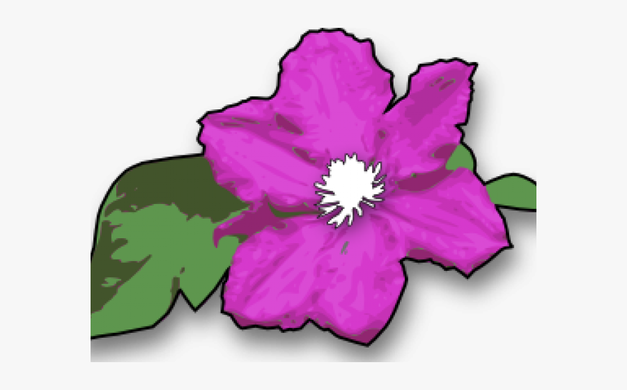 Pink Flower Clipart Hawaiin Flower - Jungle Flowers Clipart, Transparent Clipart