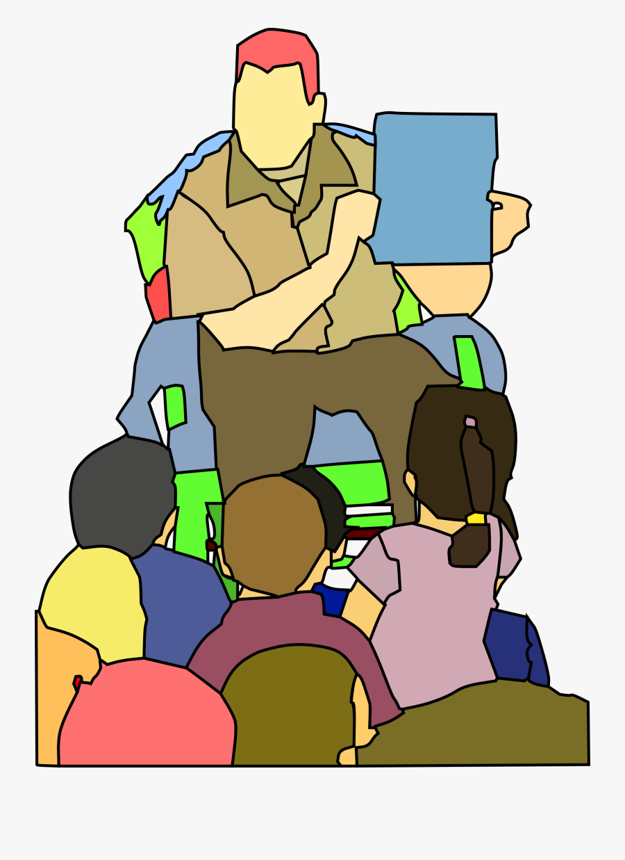 Man Reading To Kids Clipart, Transparent Clipart