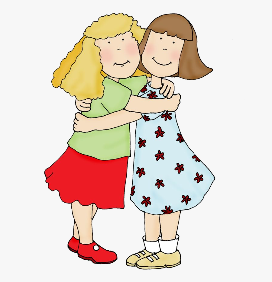 Transparent People Hugging Clipart - Friends Hug Clipart, Transparent Clipart