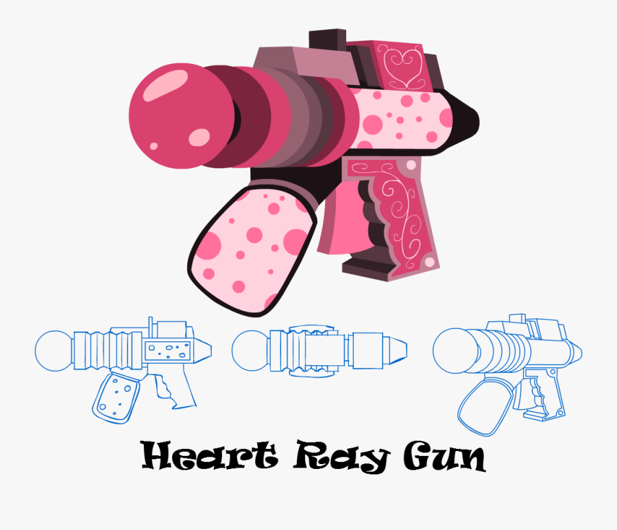Heart Ray Gun - Design, Transparent Clipart