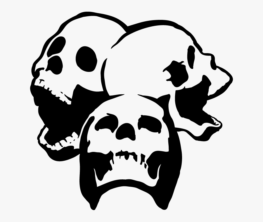 Skull Stencils Printable, Transparent Clipart